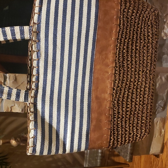 Summer beach vibe purse blue and brown - Picture 3 of 11